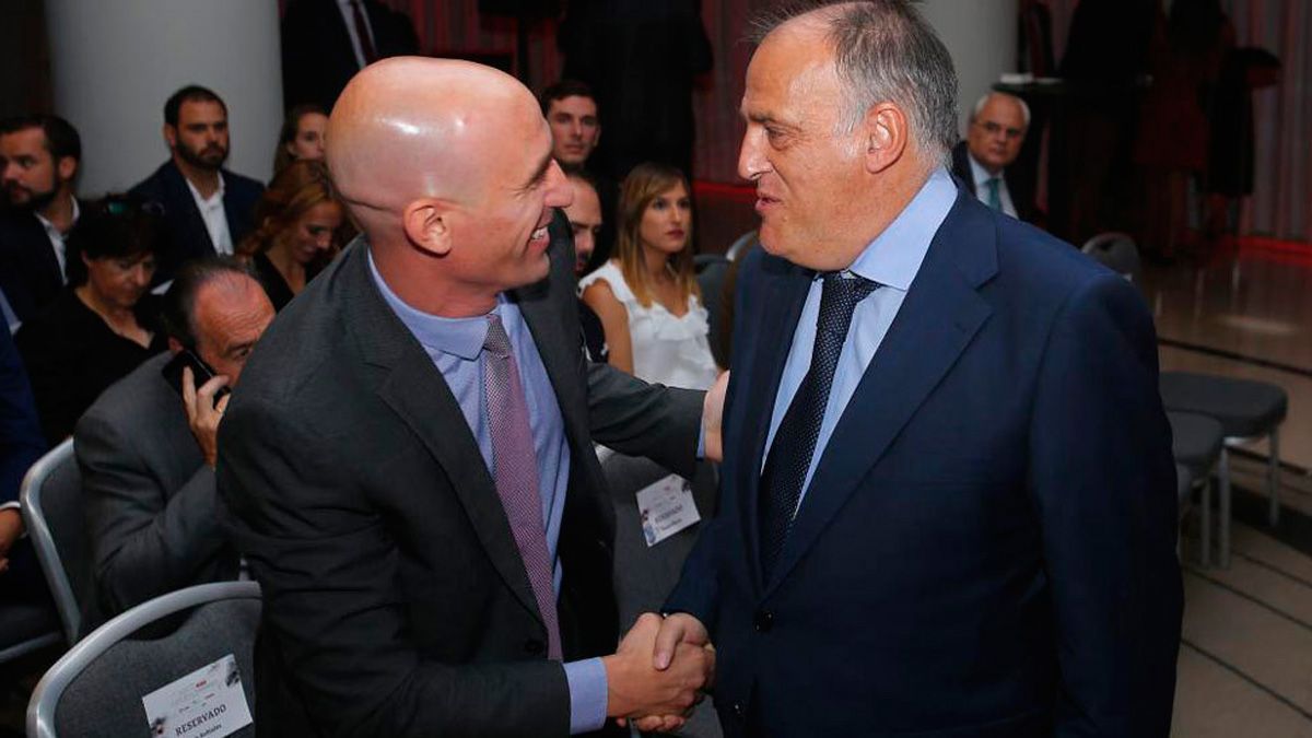 Luis Rubiales y Javier Tebas. | E.P.