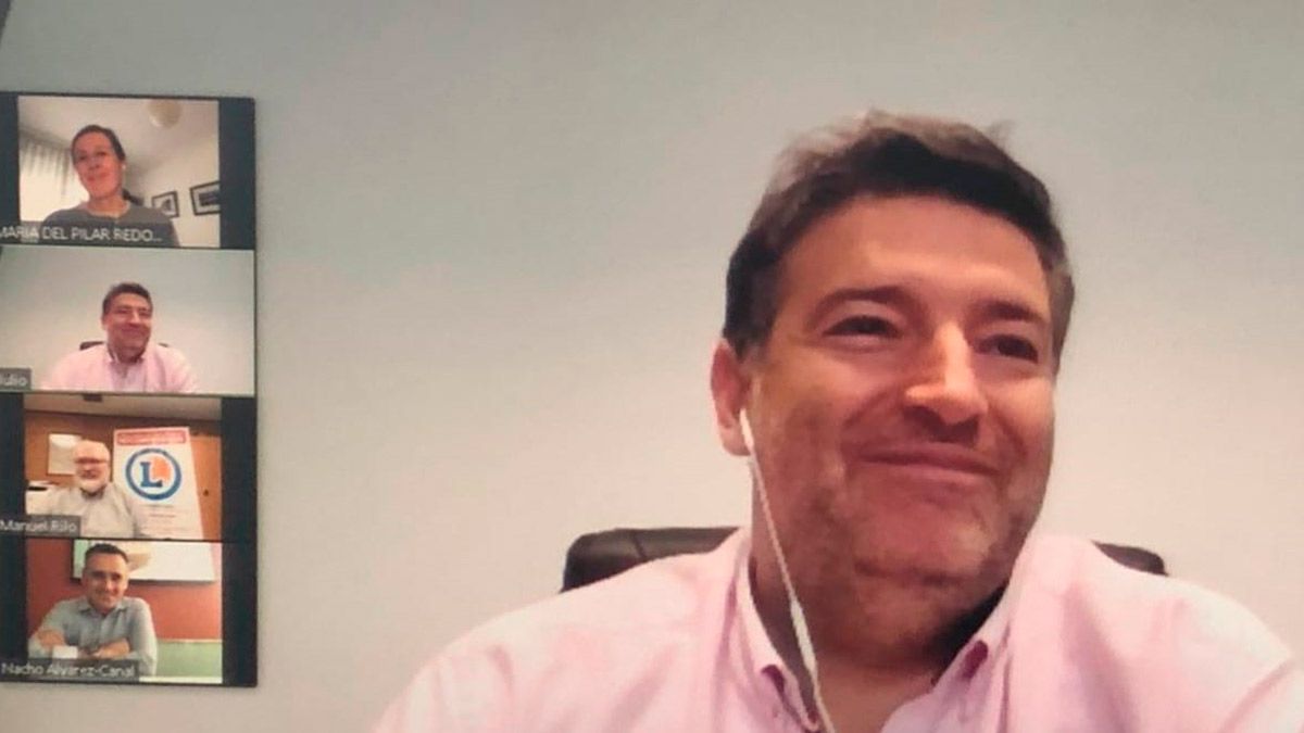El presidente del CEL, Julio César Álvarez, durante la sesión telemática. | L.N.C.