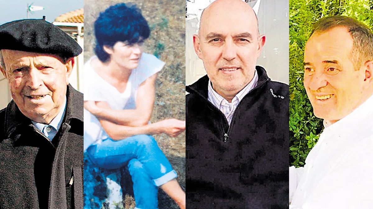 Federico (Villadangos), la maestra Doralina, Juan Salvador Chico y el médico Antonio Gutiérrez.