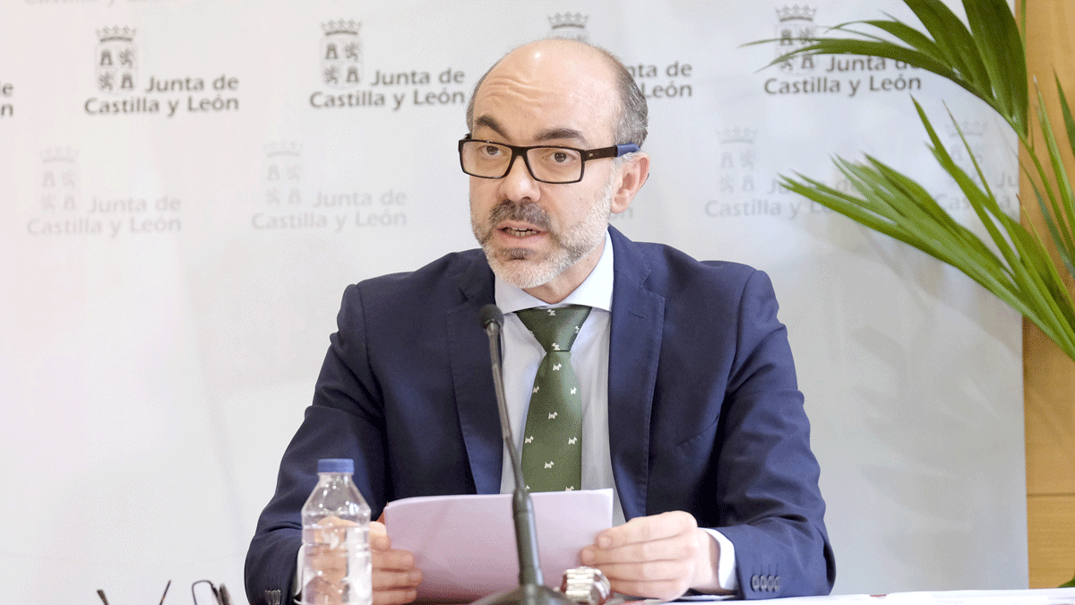 El consejero de Cultura y Turismo, Javier Ortega, durante la rueda de prensa telemática. | ICAL