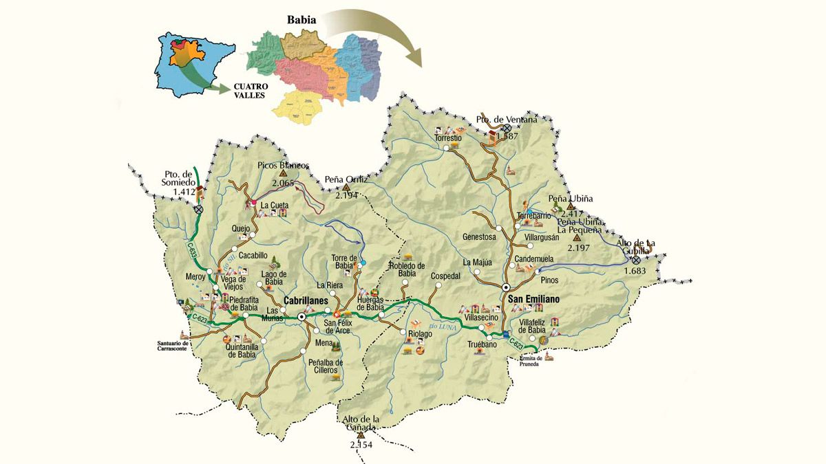 Mapa de la comarca. | L.N.C. Mapa de la comarca. | L.N.C.