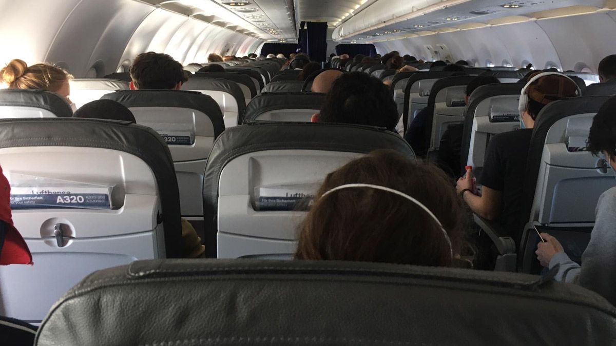 Una imagen del vuelo en el que viajaba el estudiante leonés. | L.N.C.