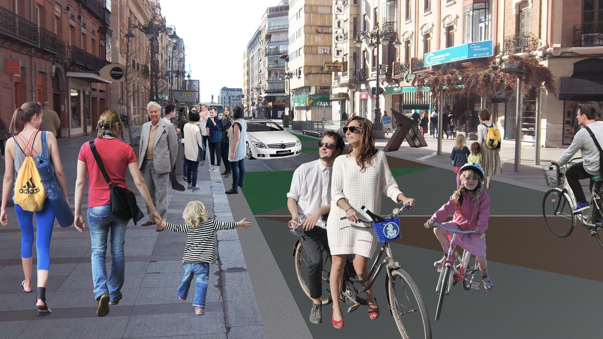 Recreación de cómo quedará Ordoño II cuando se ejecute la obra proyectada por el Ayuntamiento. | L.N.C.