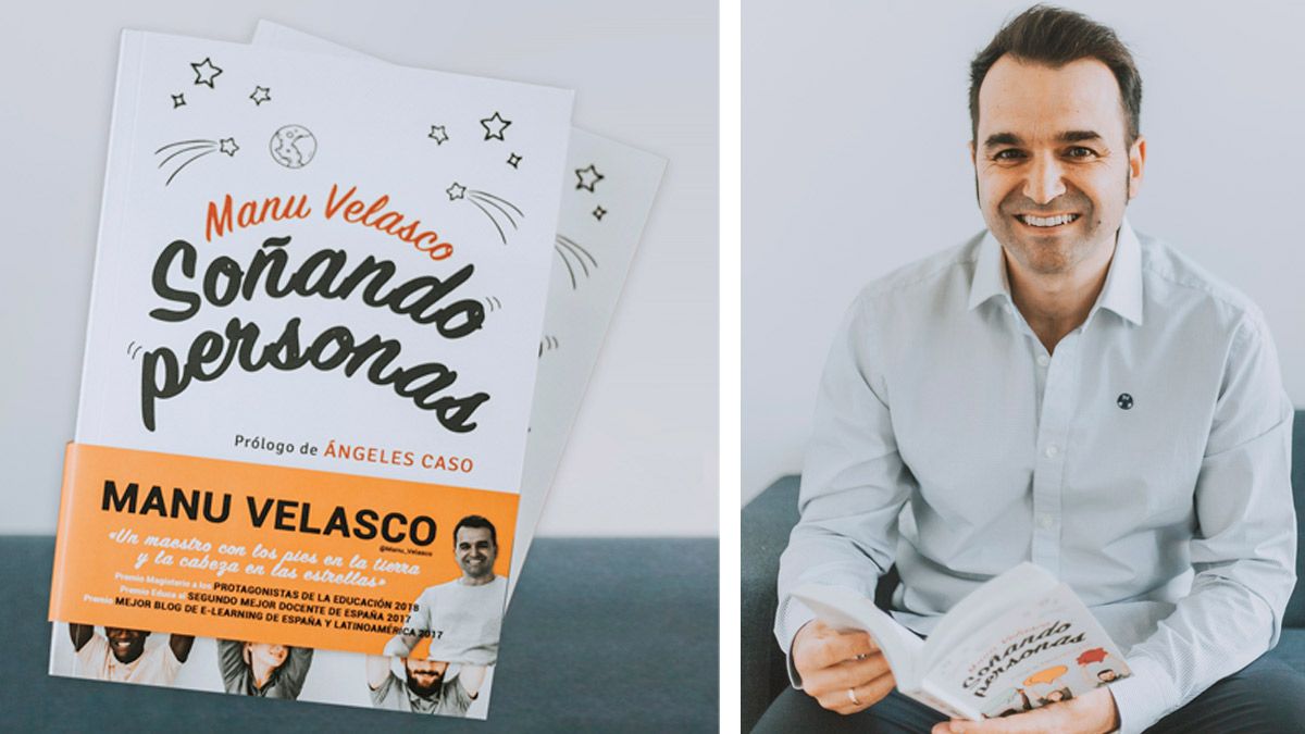 Manu Velasco con su libro. | L.N.C.