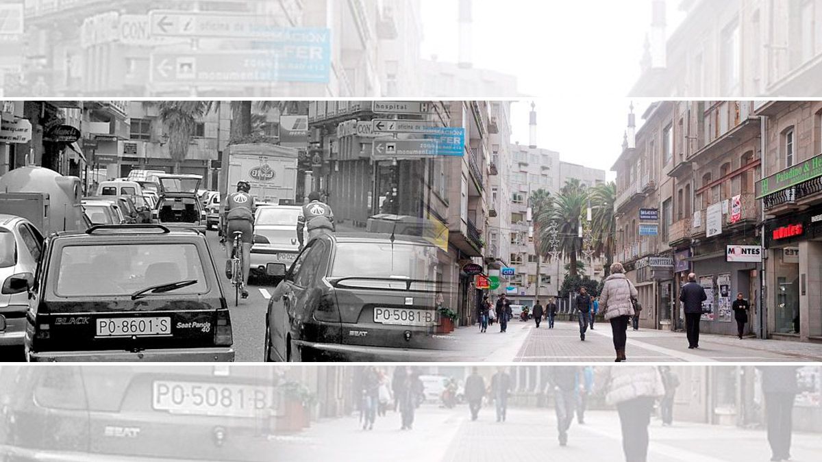 Imagen de una de las transformaciones en las calles de la ciudad. | AYTO. PONTEVEDRA
