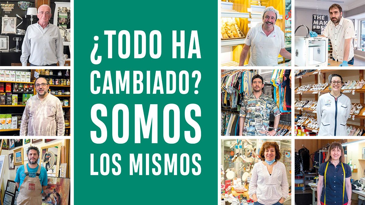 Uno de los carteles de apoyo a los comercios leoneses de proximidad. | L.N.C. Uno de los carteles de apoyo a los comercios leoneses de proximidad. | L.N.C.