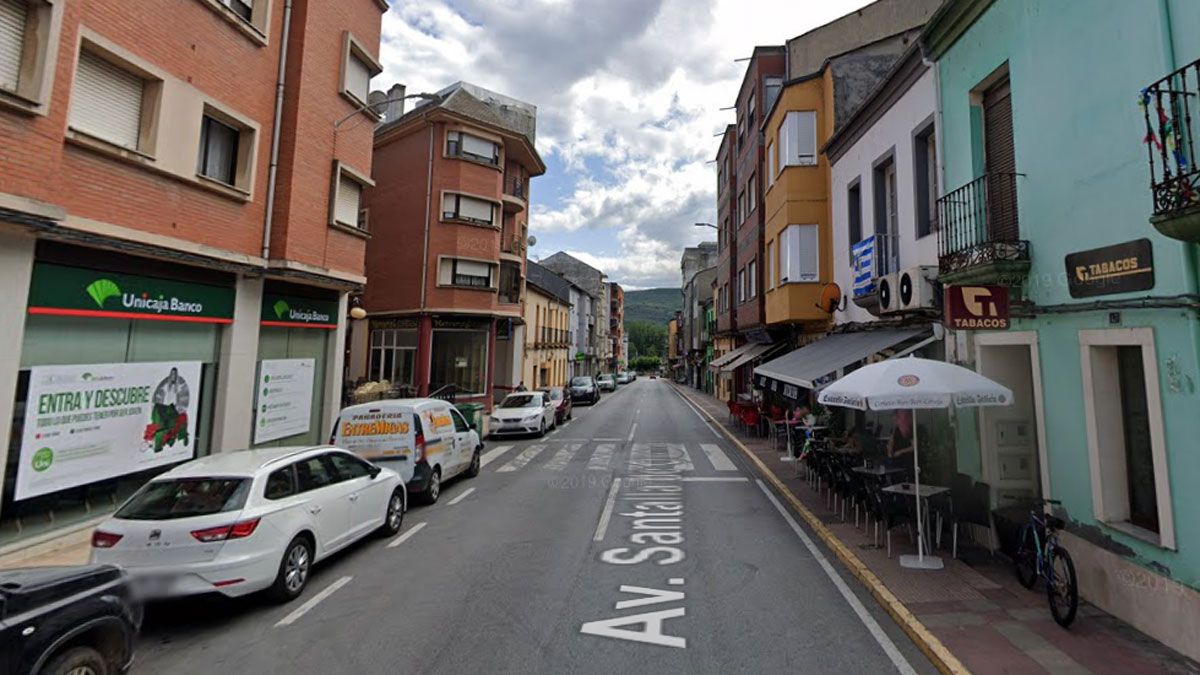 Imagen de Google Maps de la zona de terrazas de la avenida Santalla de Oscos.