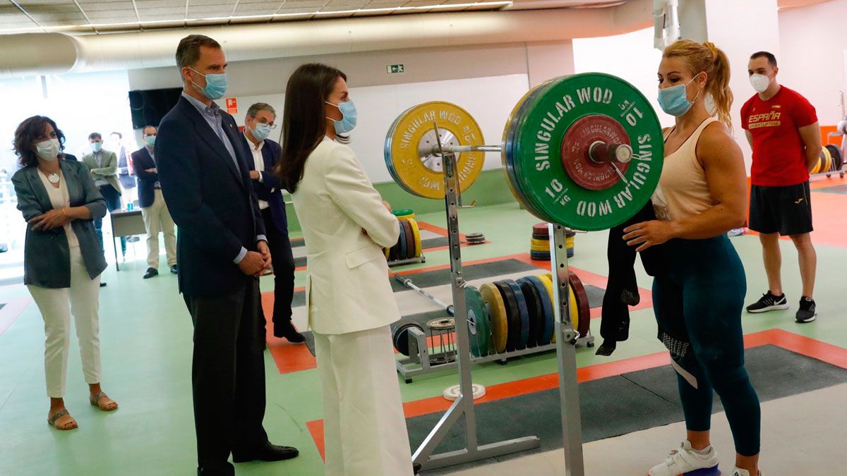 Lydia Valentín, durante la visita de los reyes de España al Centro de Alto Rendimiento de Madrid. | CASA REAL