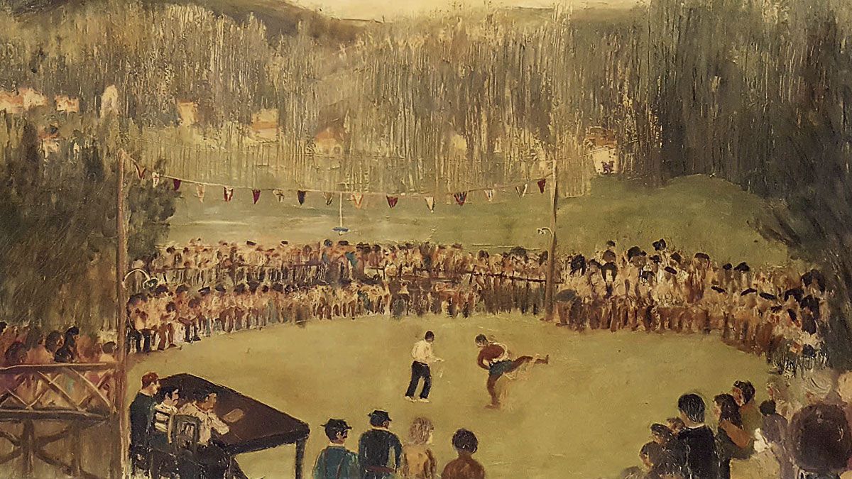 La fuerza de la lucha leonesa radica en los debates que ha ido abriendo en su larga historia. En la foto una obra dedicada a un corro en la Casa de León en Madrid. La fuerza de la lucha leonesa radica en los debates que ha ido abriendo en su larga historia. En la foto una obra dedicada a un corro en la Casa de León en Madrid.