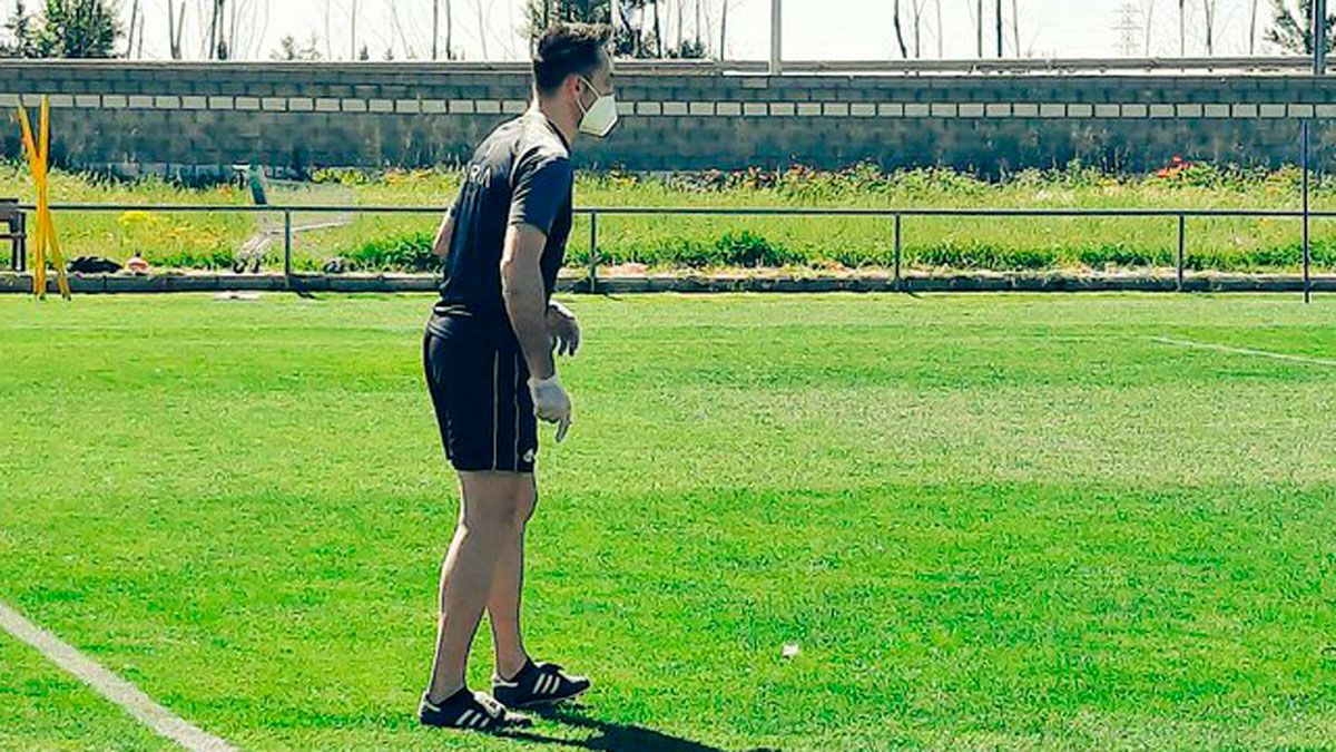 Aira, durante un entrenamiento en Puente Castro. | CYD