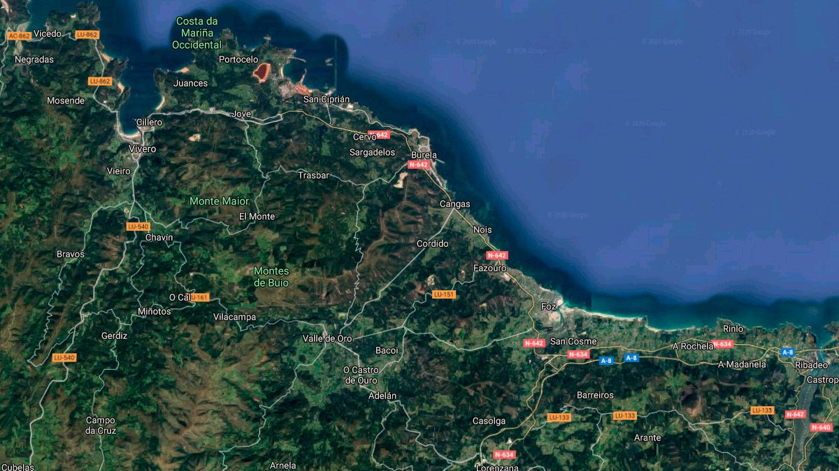 La zona de A Mariña se sitúa en la costa de Lugo, en el norte de la provincia. | MAPS
