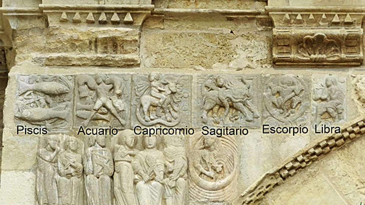 Un desconcertante zodiaco mitraico en la portada de una basílica cristiana.