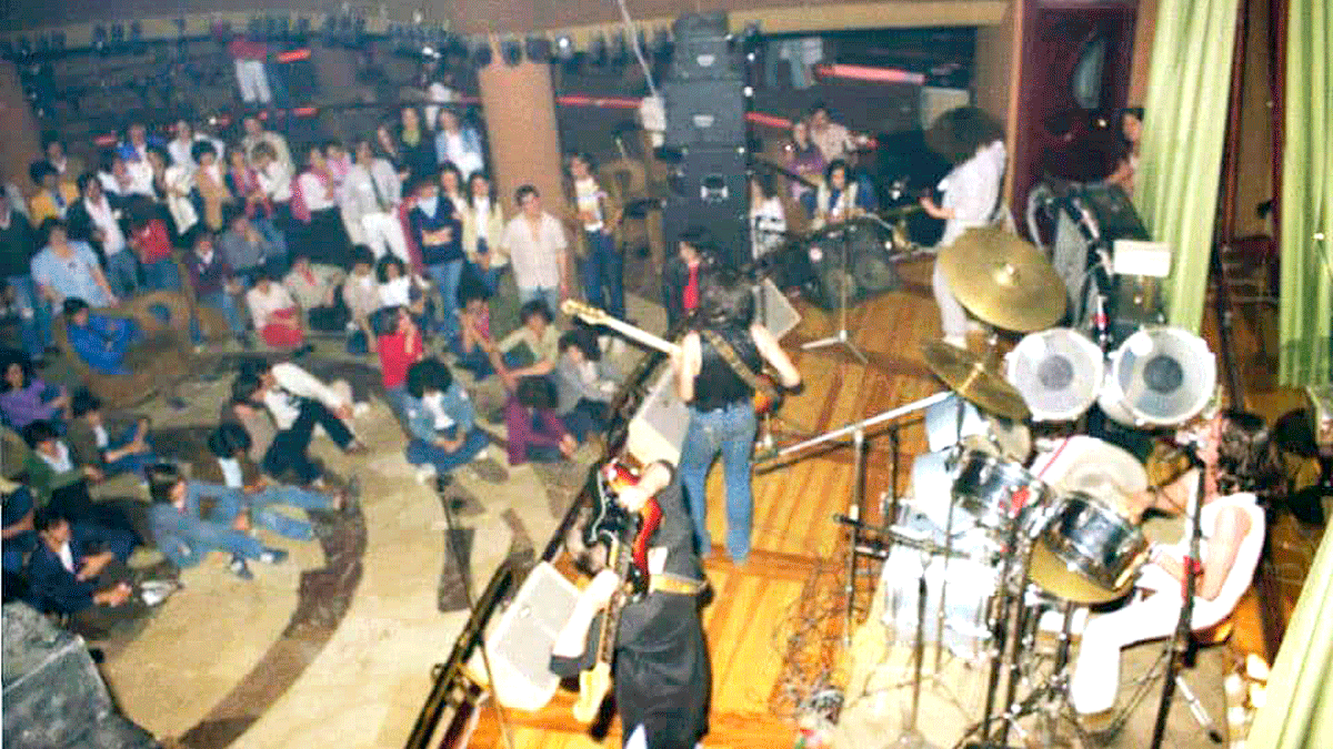 El grupo leonés Why en La Mandrágora en 1979.