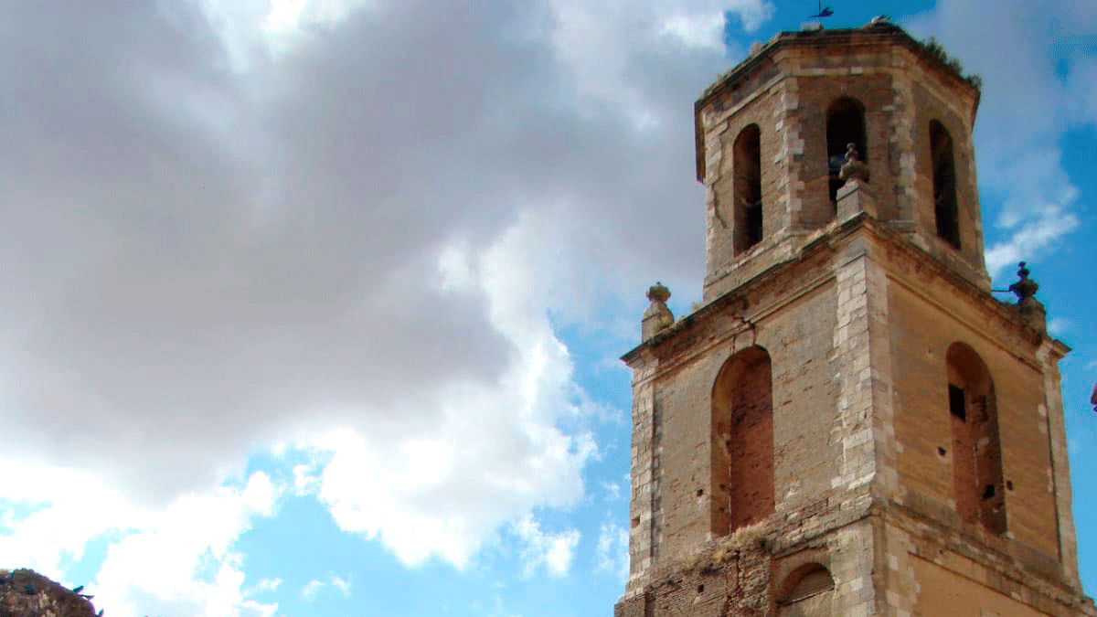 Detalle de la torre del monasterio de San Benito de Sahagún. | ICAL