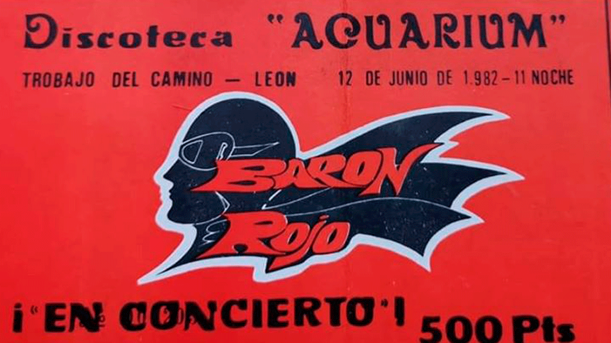 Entrada para el concierto de Barón Rojo en la discoteca Acuarium.