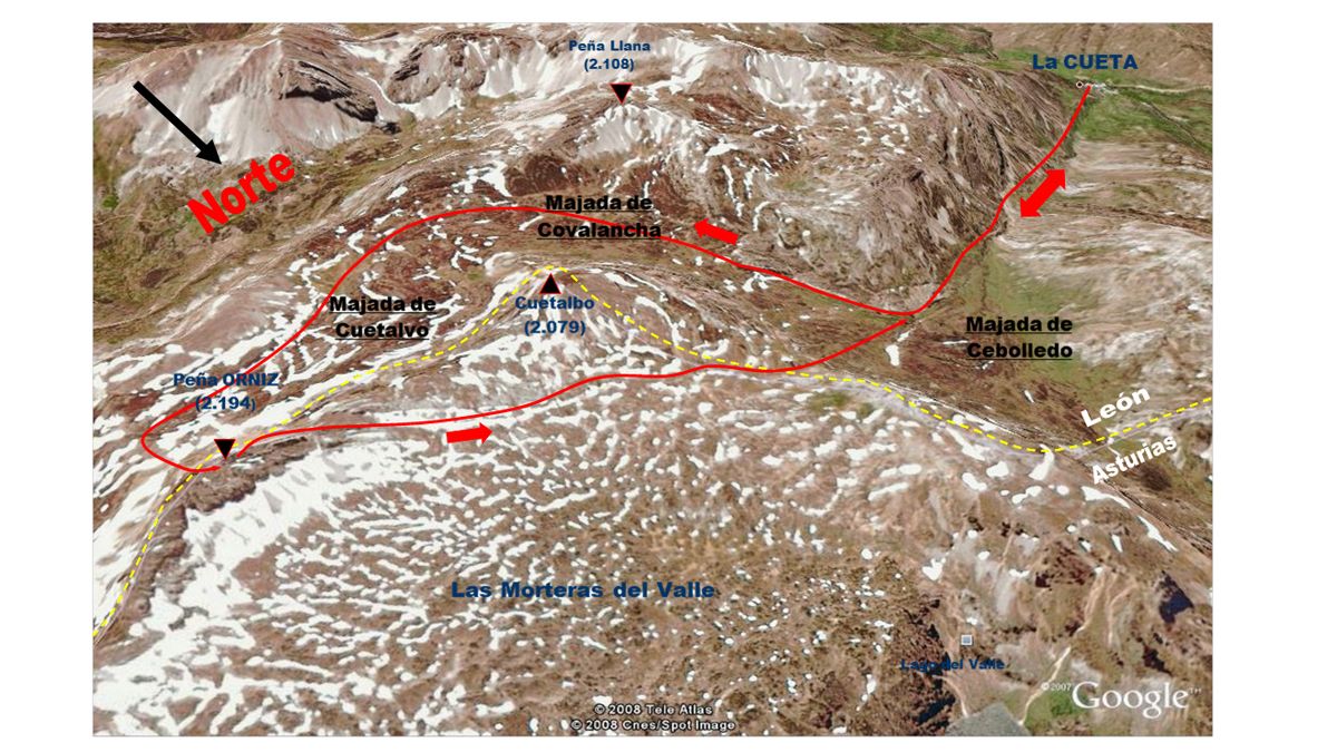 Mapa de la ruta.