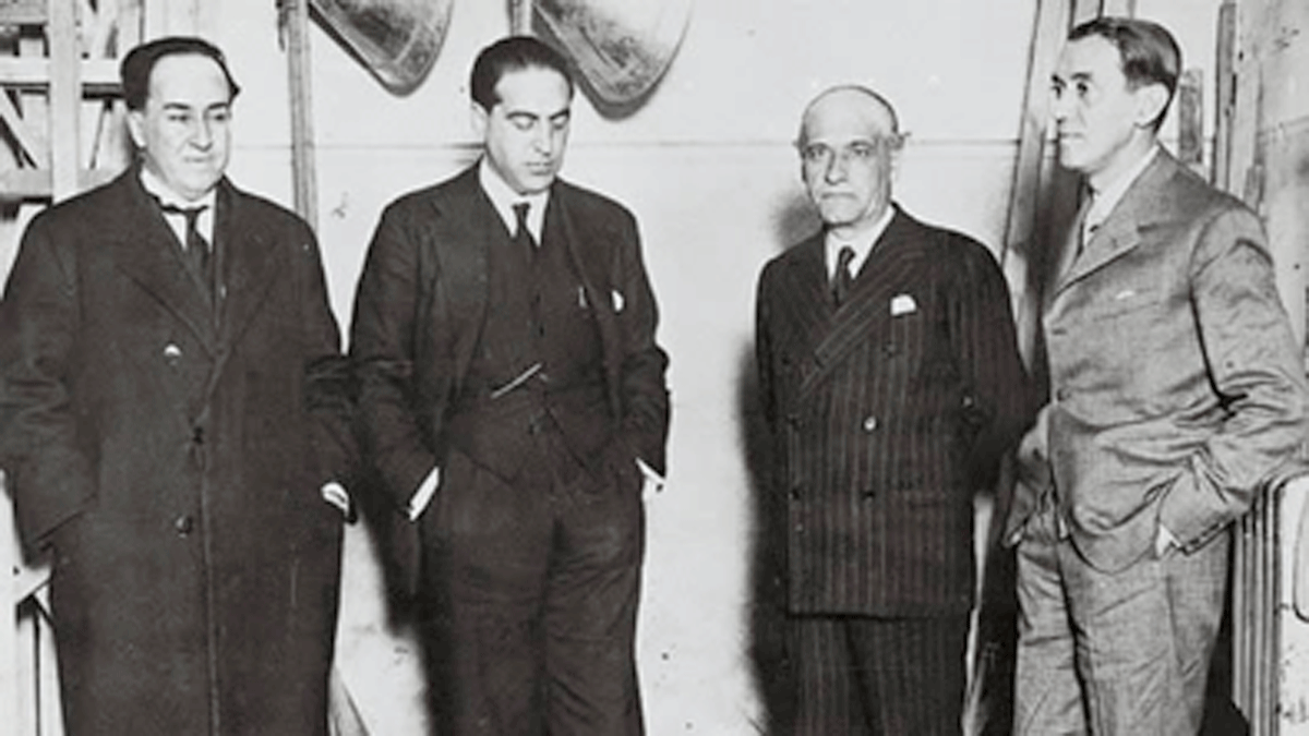 Machado, Marañón, Ortega y Pérez de Ayala en Segovia en 1931.