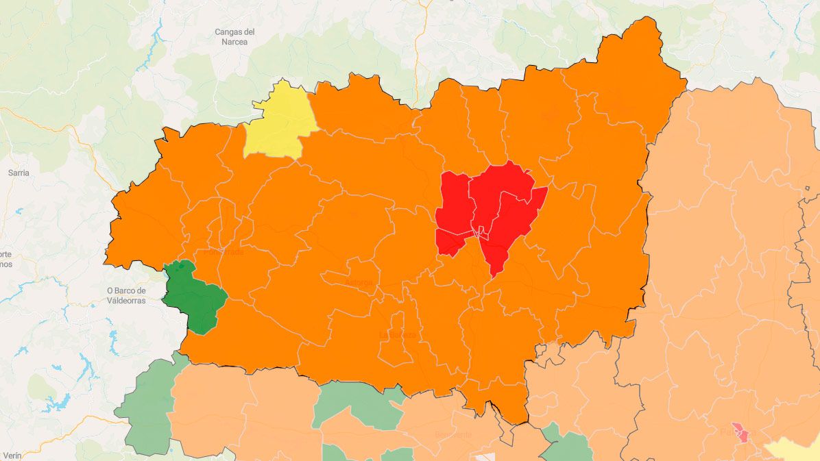 Así está el mapa epidemiológico en la provincia de León. Así está el mapa epidemiológico en la provincia de León.