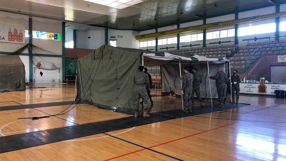 El ejército ha dotado al pabellón de las condiciones necesarias. | P.F.