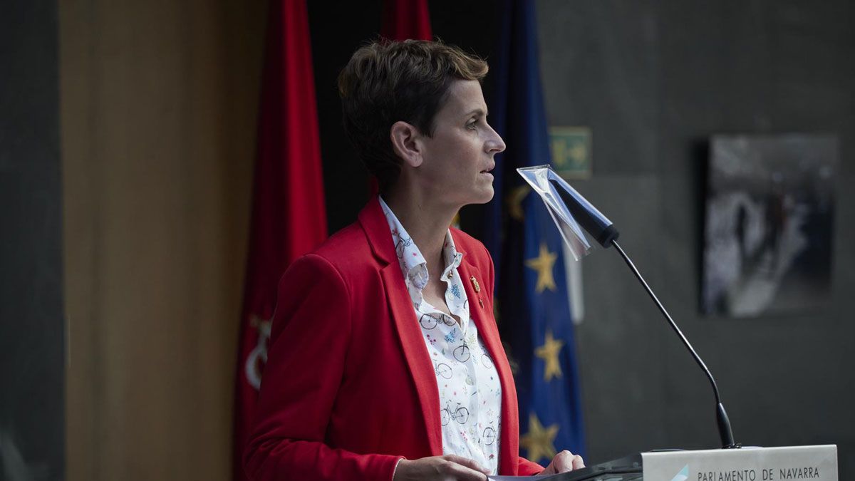 La presidenta del Gobierno de Navarra, María Chivite. | EP