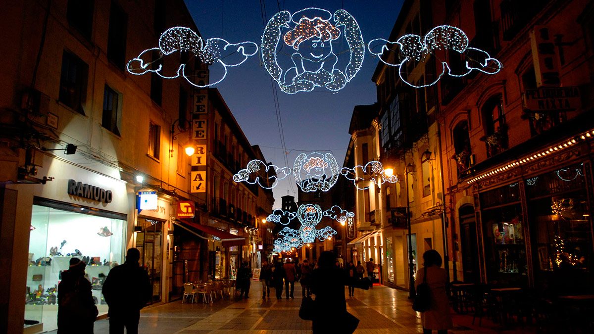 Imagen de archivo de unas navidades pasadas en la capital leonesa. :: L.N.C.