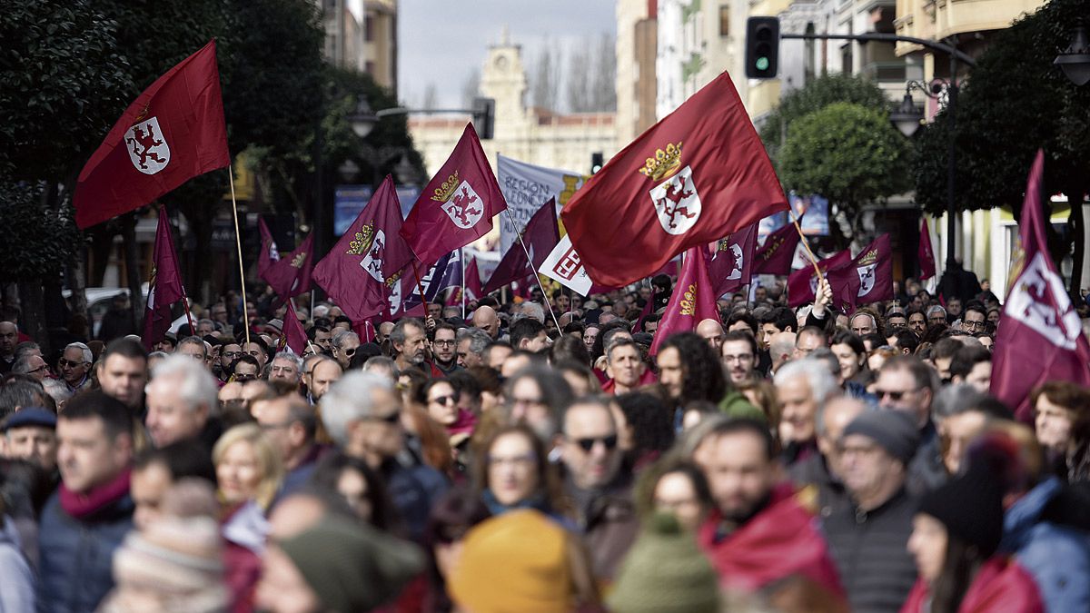 Manifestación leonesista del pasado mes de febrero. | SAÚL ARÉN