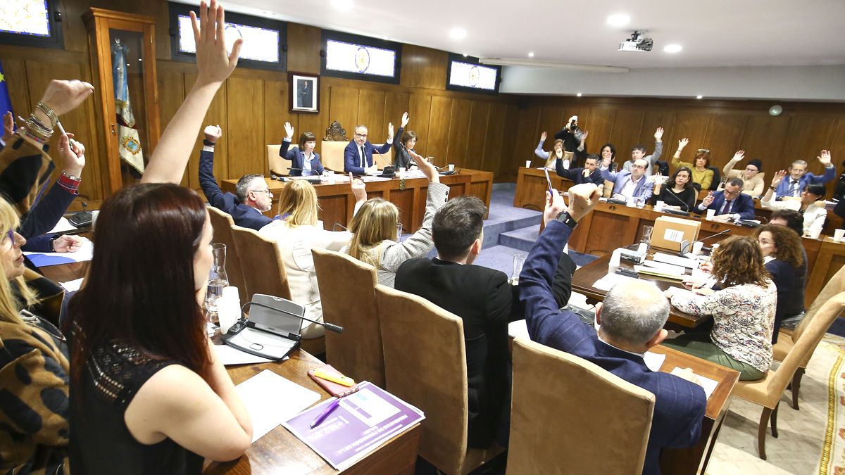 Imagen de archivo de un pleno del Ayuntamiento de Ponferrada. | Ical