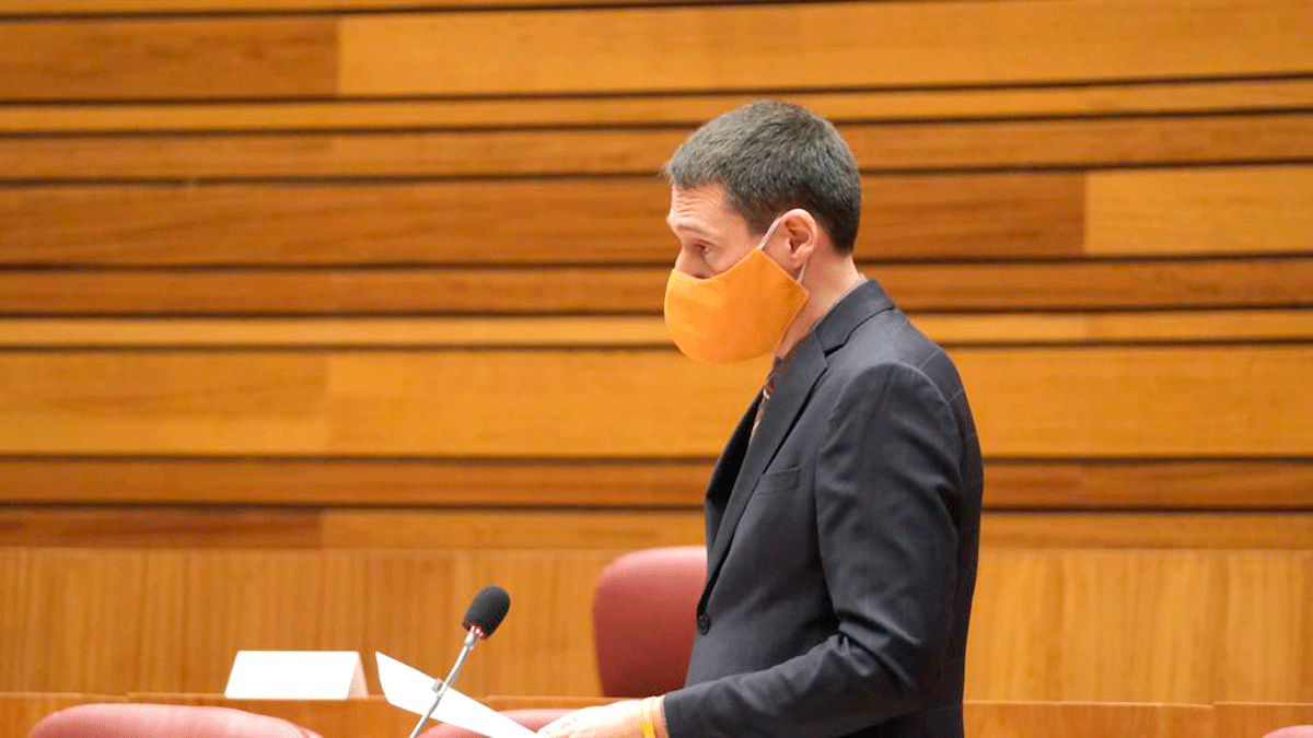 El el procurador de Cs, Francisco Javier Panizo, durante su intervención en el Pleno de las Cortes. | CIUDADANOS