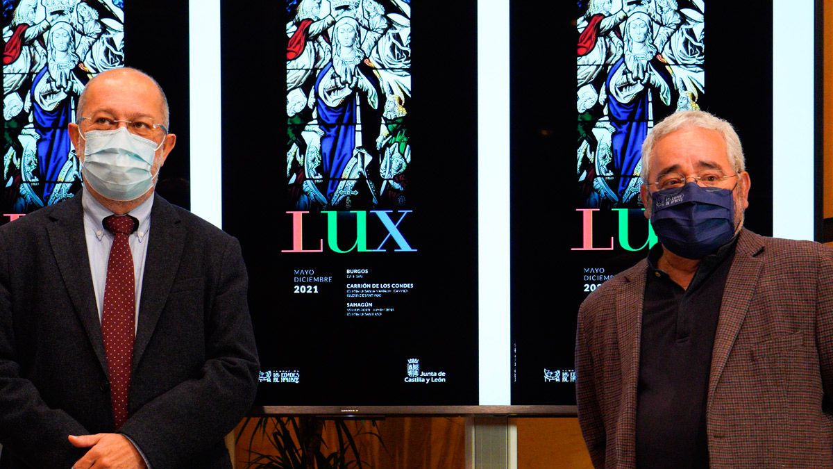 Francisco Igea y Gonzalo Jiménez en la presentación de 'Lux'. | ICAL