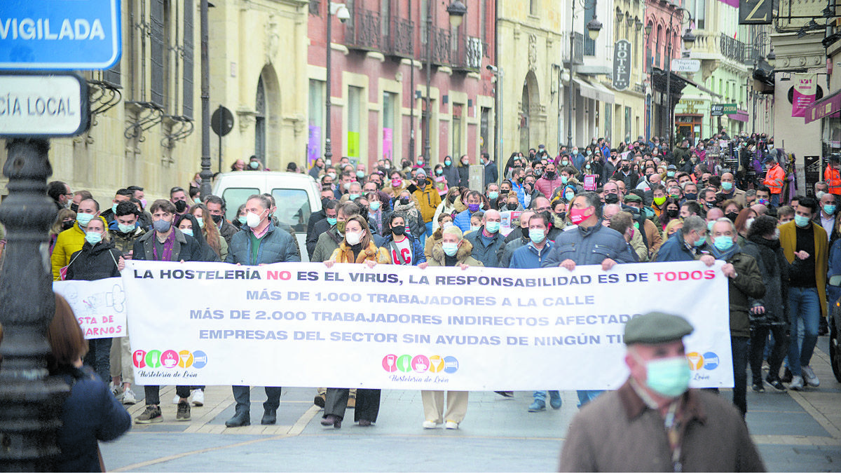 Protesta del sector hostelero el pasado 12 de noviembre. | MAURICIO PEÑA