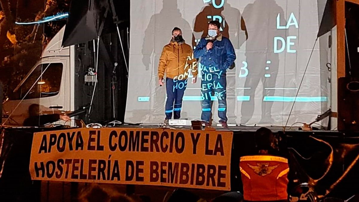 Una imagen de la movilización en Bembibre.