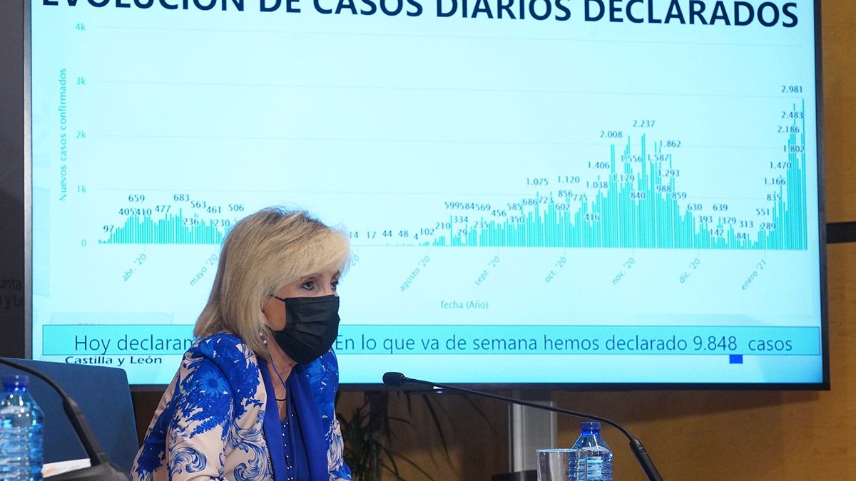 La consejera de Sanidad durante su comparecencia de este jueves tras el Consejo de Ministros. | ICAL