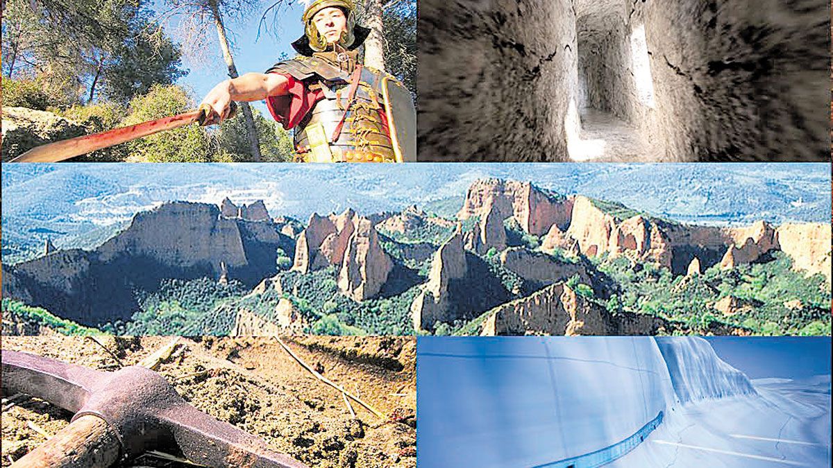 Algunas de las escenas y recreaciones que se podrán ver en el capitulo del miércoles dedicado a la minería romana con especial presencia de la provincia de León.