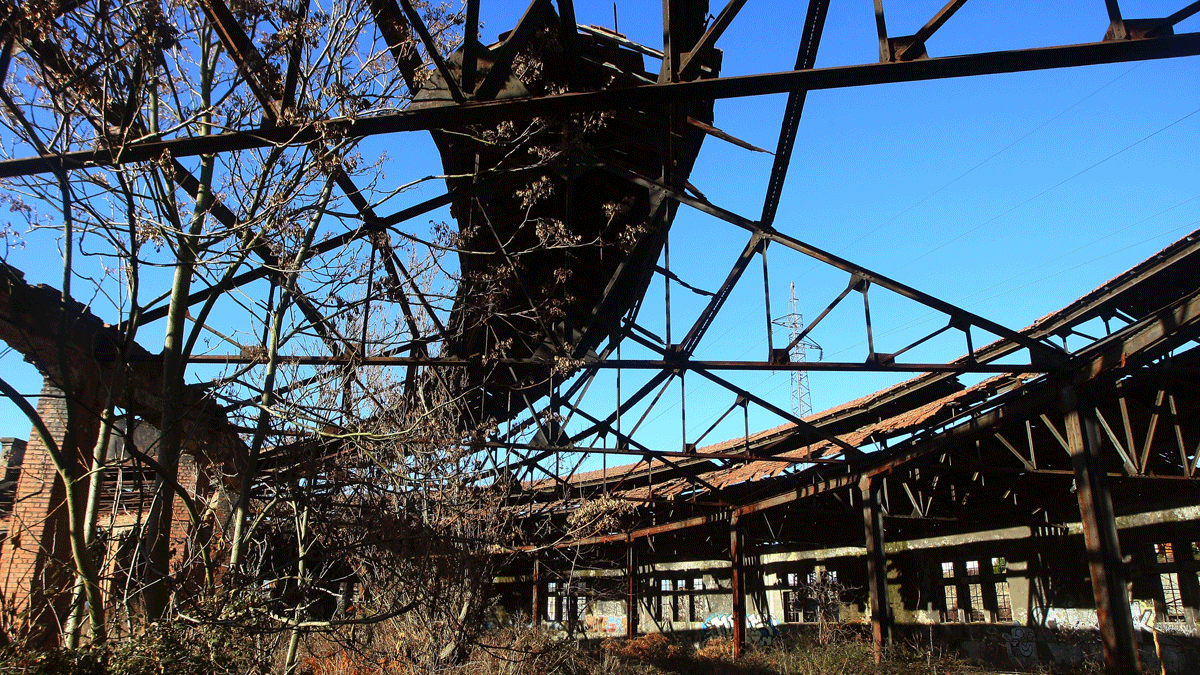 Imagen de las antiguas instalaciones de la placa ferroviaria, un centro logístico que ahora está en abandono. | Ical