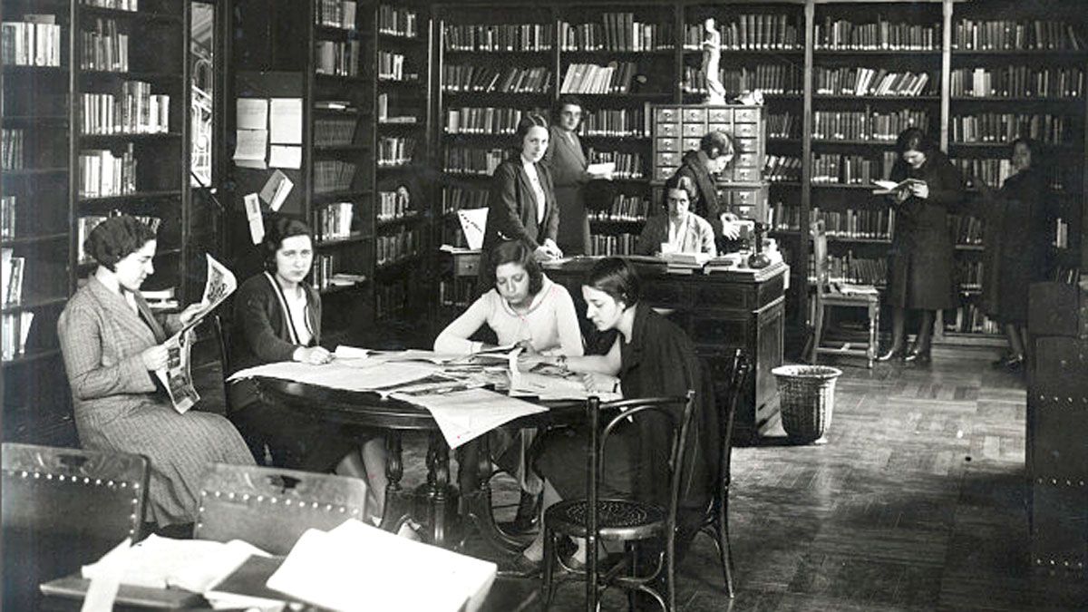 Imagen de la biblioteca de la Residencia de Señoritas ‘María de Maeztu’.