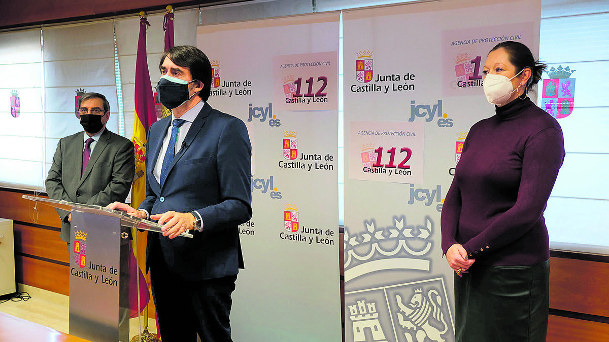 José Luis Sanz, Juan Carlos Suárez-Quiñones e Irene Cortés. | JCYL