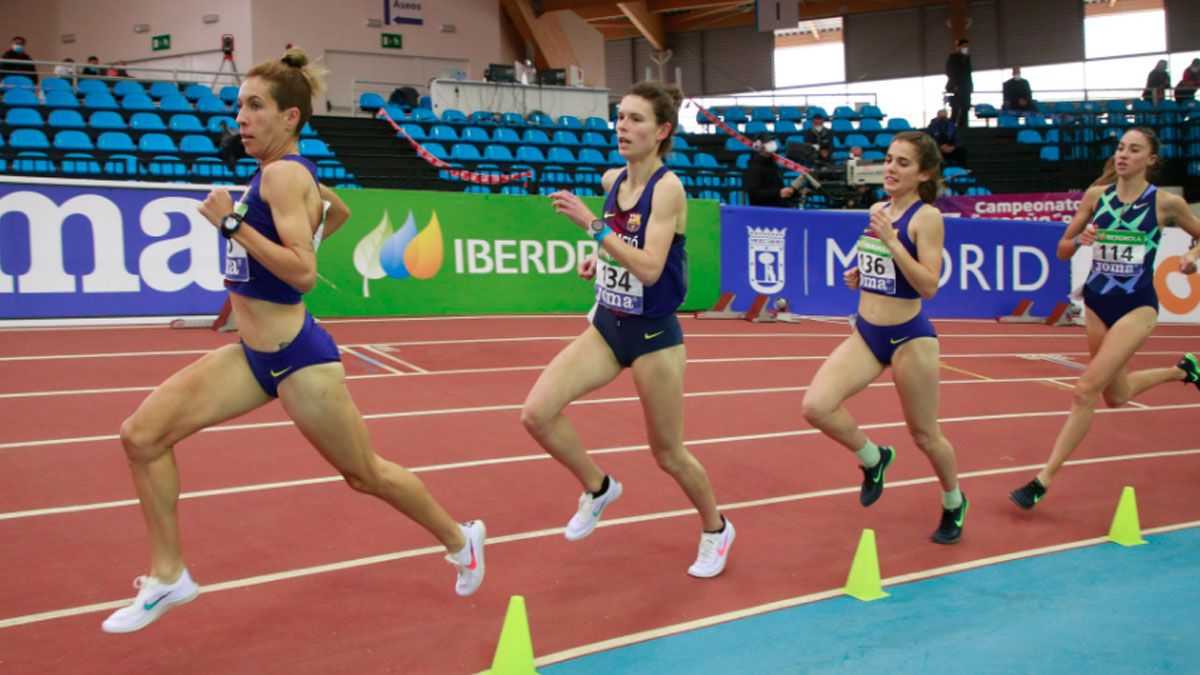 Blanca Fernández y Marta García, durante el Nacional de Madrid. | RFEA