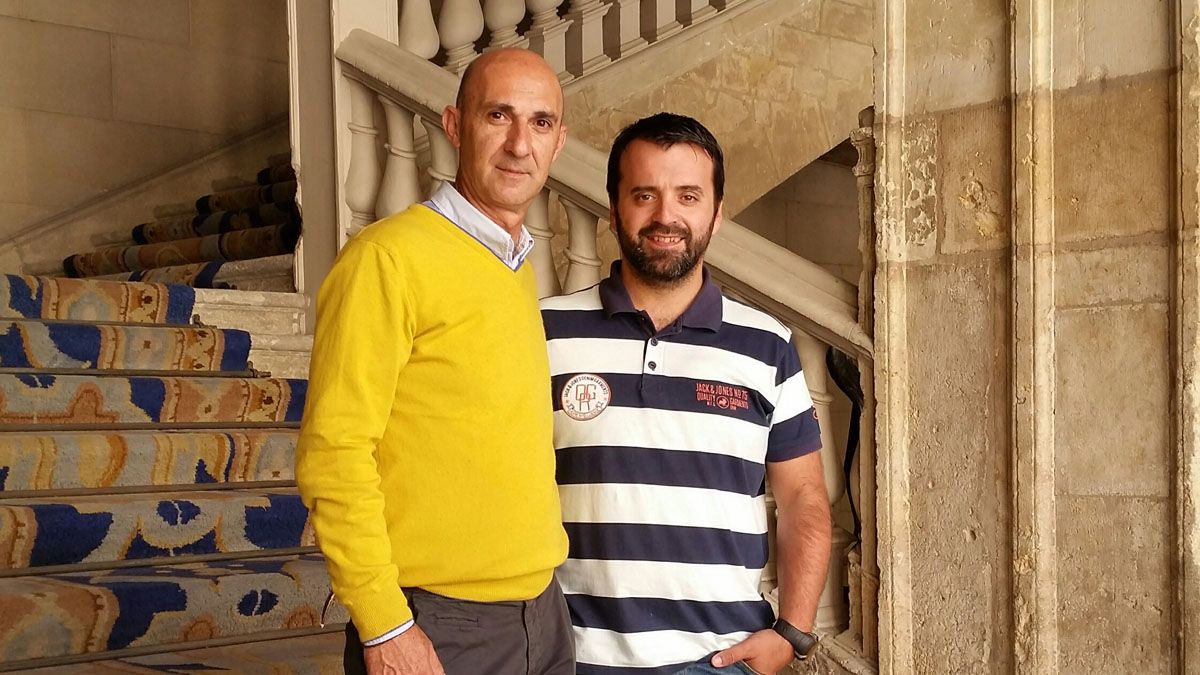 Juan Carlos Fernández y Marcos Fernández, en la Diputación de León. | L. N. C.