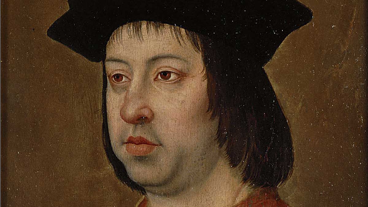 Detalle del retrato de Fernando el Católico. Detalle del retrato de Fernando el Católico.