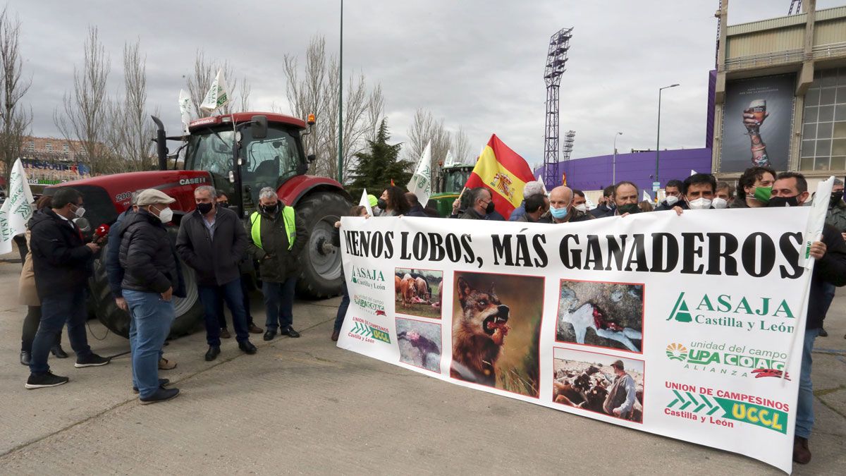 Una de las manifestaciones contra la protección especial del lobo. | ICAL