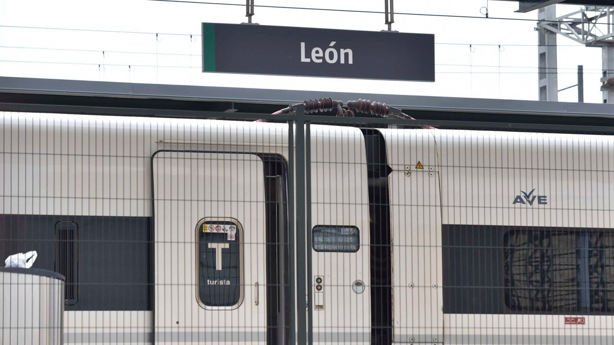 Imagen de archivo de un tren AVE en la ciudad de León. | SAÚL ARÉN