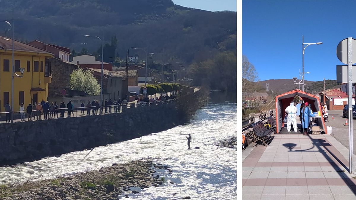 Imágenes del cribado en La Pola de Gordón. | L.N.C.