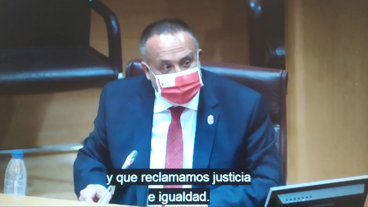 Por primera vez, el presidente del Consejo Comarcal, Gerardo Álvarez Courel tomó la palabra en el Senado.