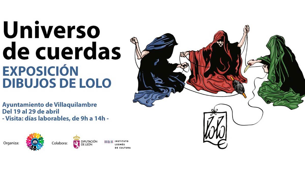 Cartel de la exposición de Lolo en el Ayuntamiento de Villaquilambre.