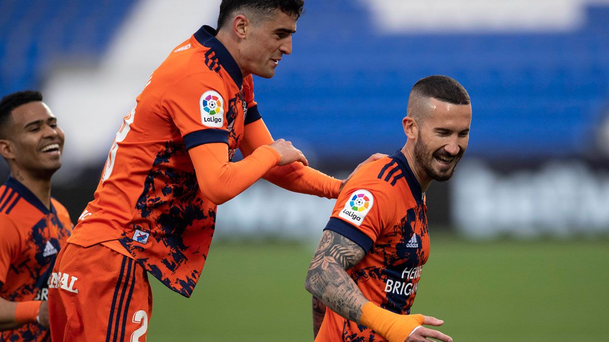 Pascanu celebra con Sielva su gol ante el Leganés. | LA LIGA