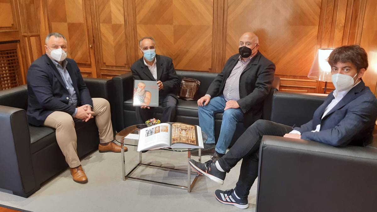 Eduardo Morán Moran, Juan José Alonso Perandones, Rafael García Fuertes y Pablo López Presa, este jueves en la Diputación. Eduardo Morán Moran, Juan José Alonso Perandones, Rafael García Fuertes y Pablo López Presa, este jueves en la Diputación.
