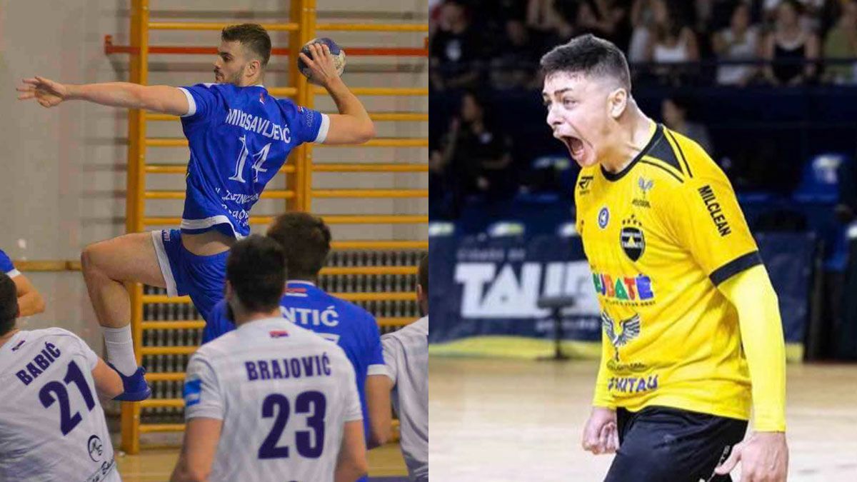 Mirosavljevic realiza un lanzamiento y Guilherme Borges celebra un gol. | ZELEZNICAR / GUILHERME