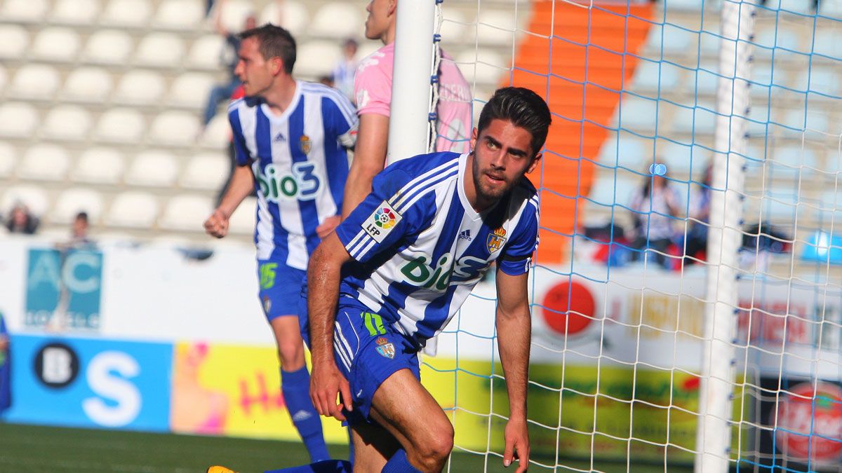 Sobrino durante un partido con la Deportiva. | CÉSAR SÁNCHEZ