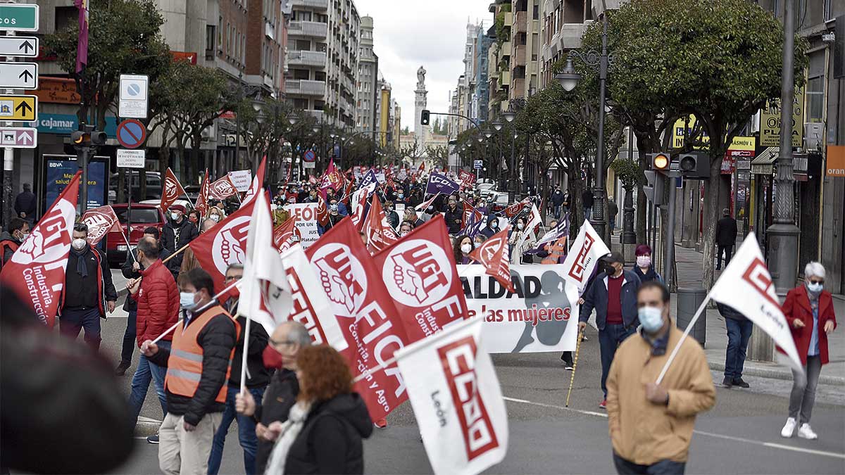 Una de las movilizaciones del primero de mayo en imagen de archivo. 