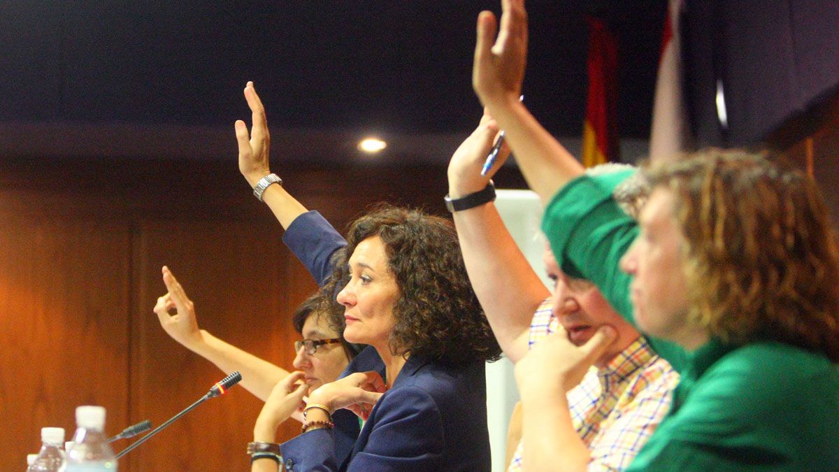 El Pleno en el Ayuntamiento de Ponferrada se alargó ayer algo más de cinco horas. | César Sánchez (Ical)